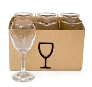 ecuring wine glasses from moving inside the box